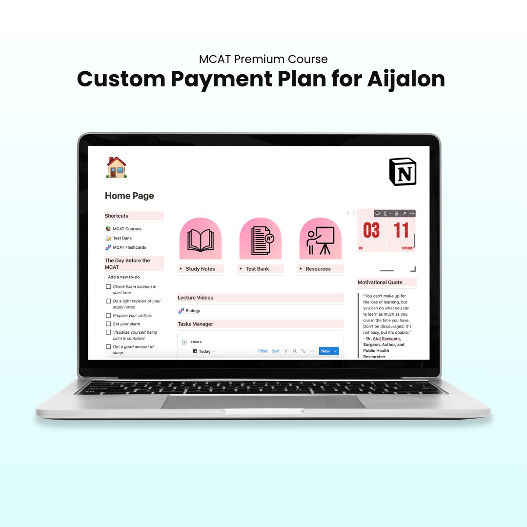 MCAT Premium (3 Month Payment Plan Option)