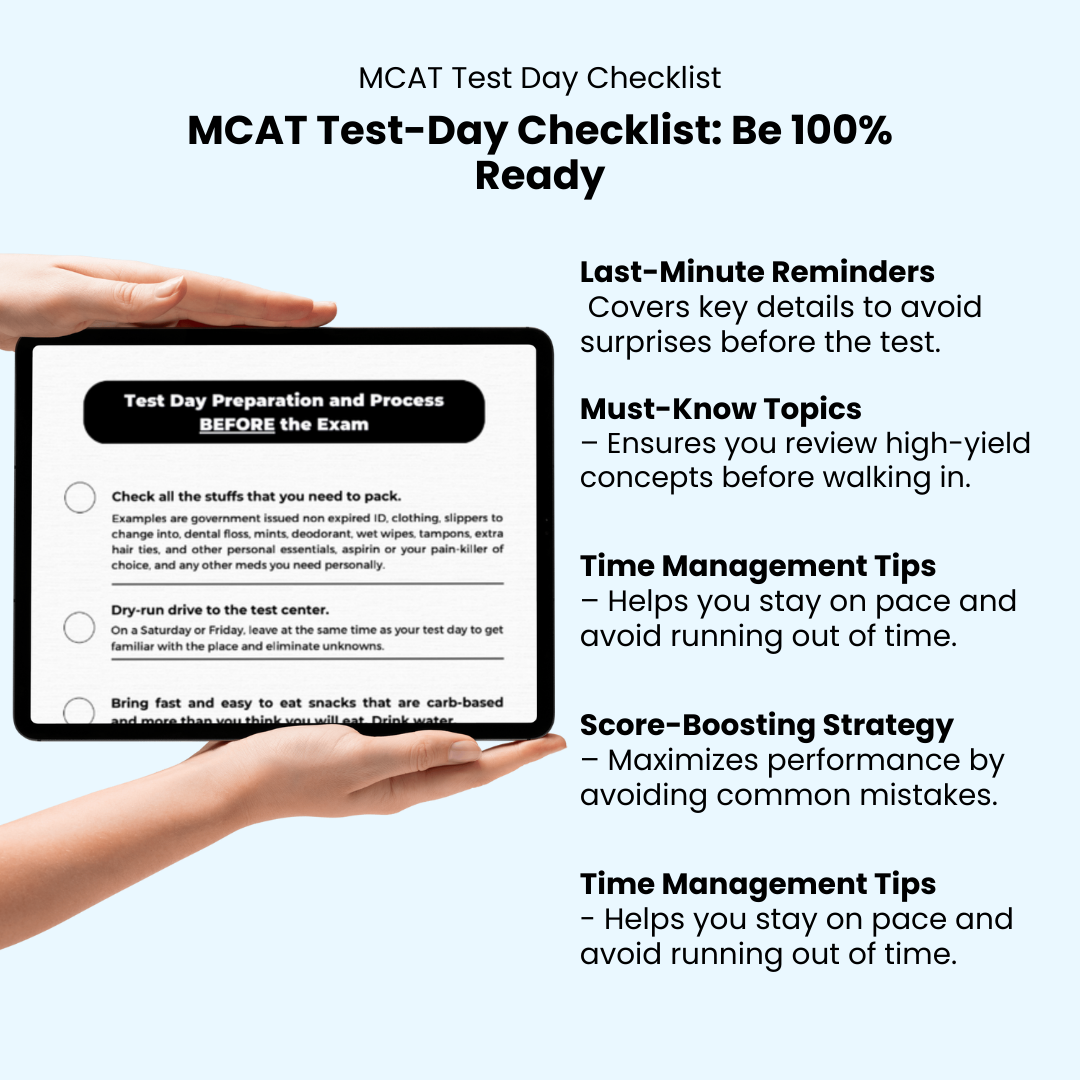 MCAT Test Day Checklist
