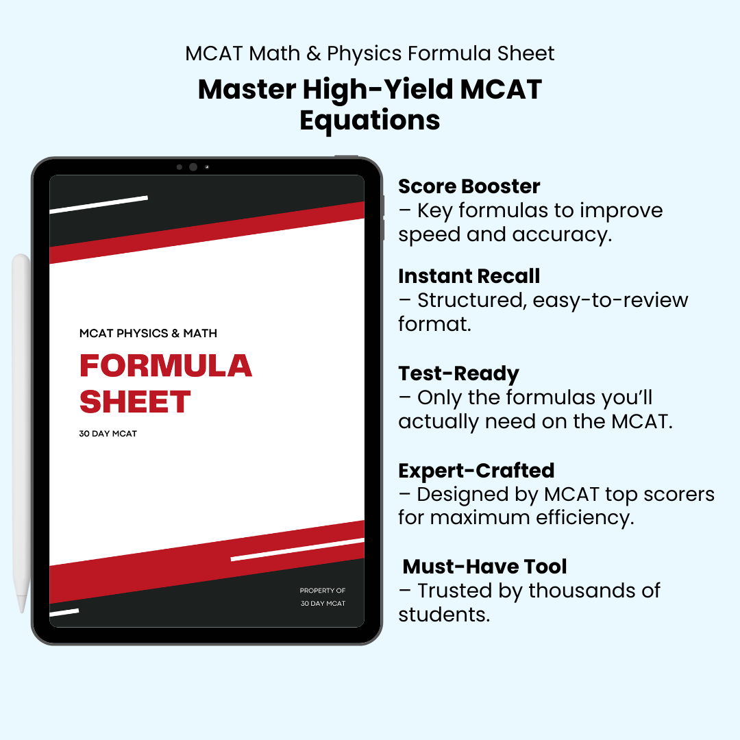 MCAT Math & Physics Formula Sheet