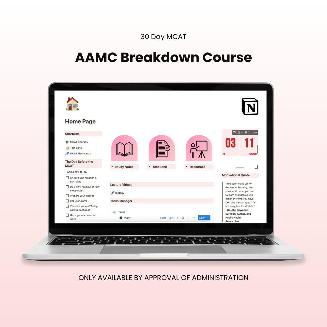 AAMC Full Breakdown Course - Special Link